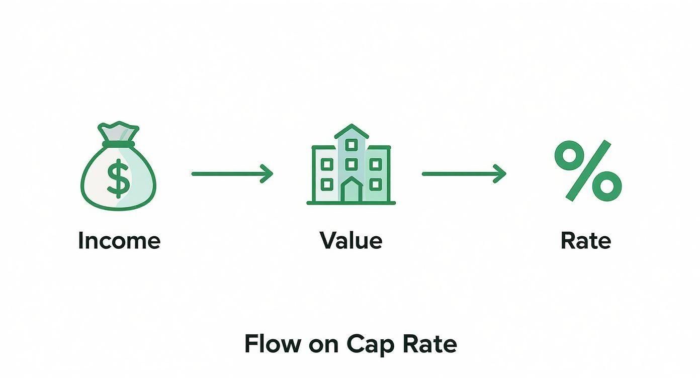 Infographic about how to figure the cap rate