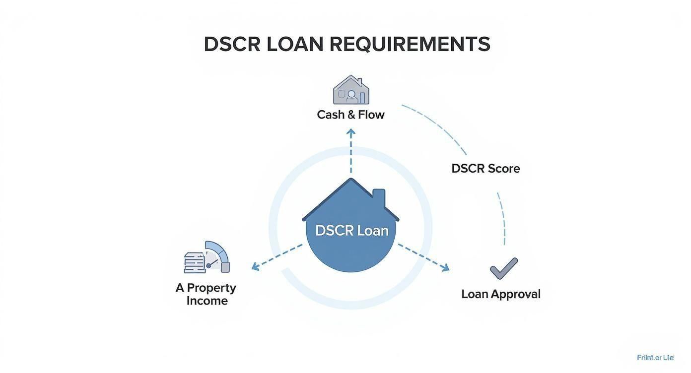 Infographic about dscr loan requirements