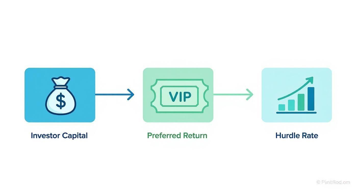 Infographic about definition of hurdle rate