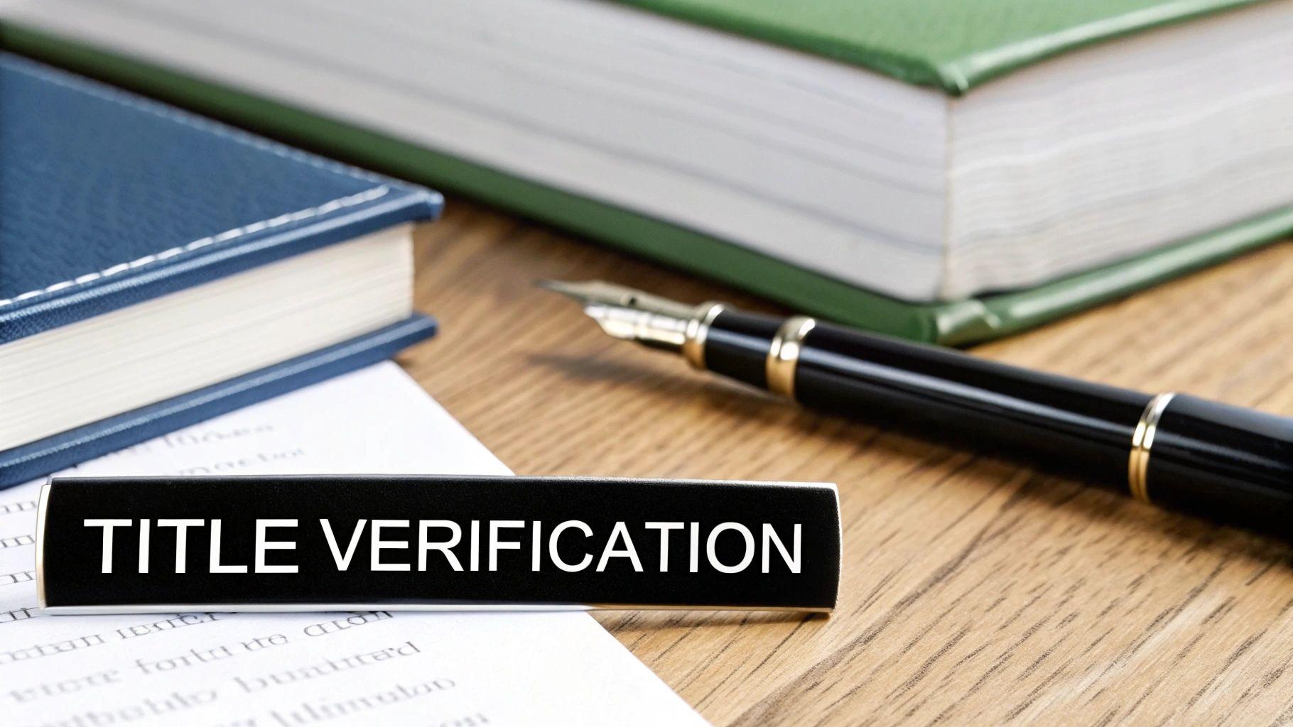 Property Title and Legal Verification
