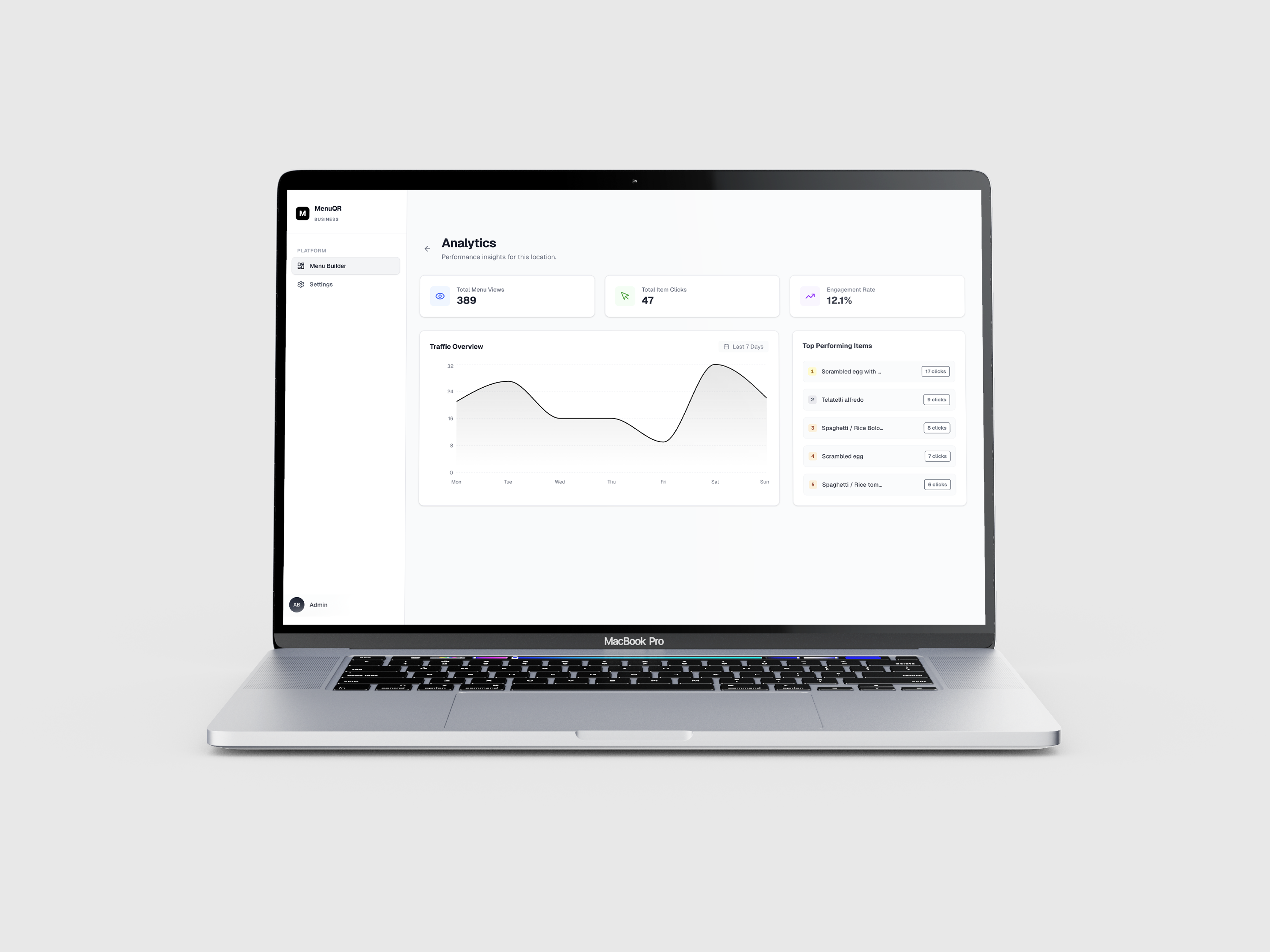 MenuQR - UI/UX. MenuQR