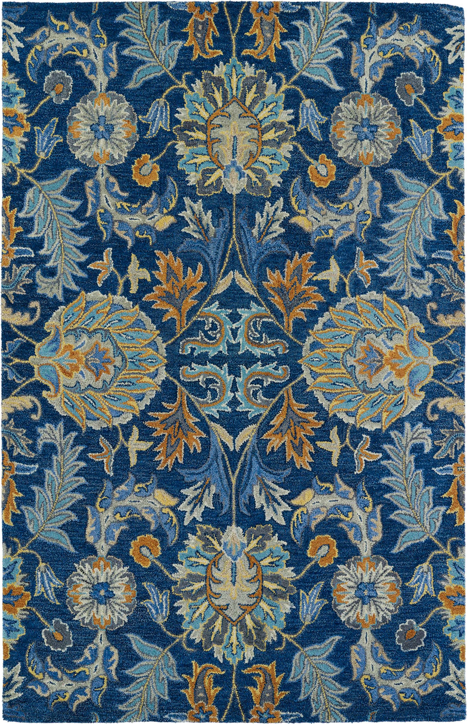 Cobalt Palmette