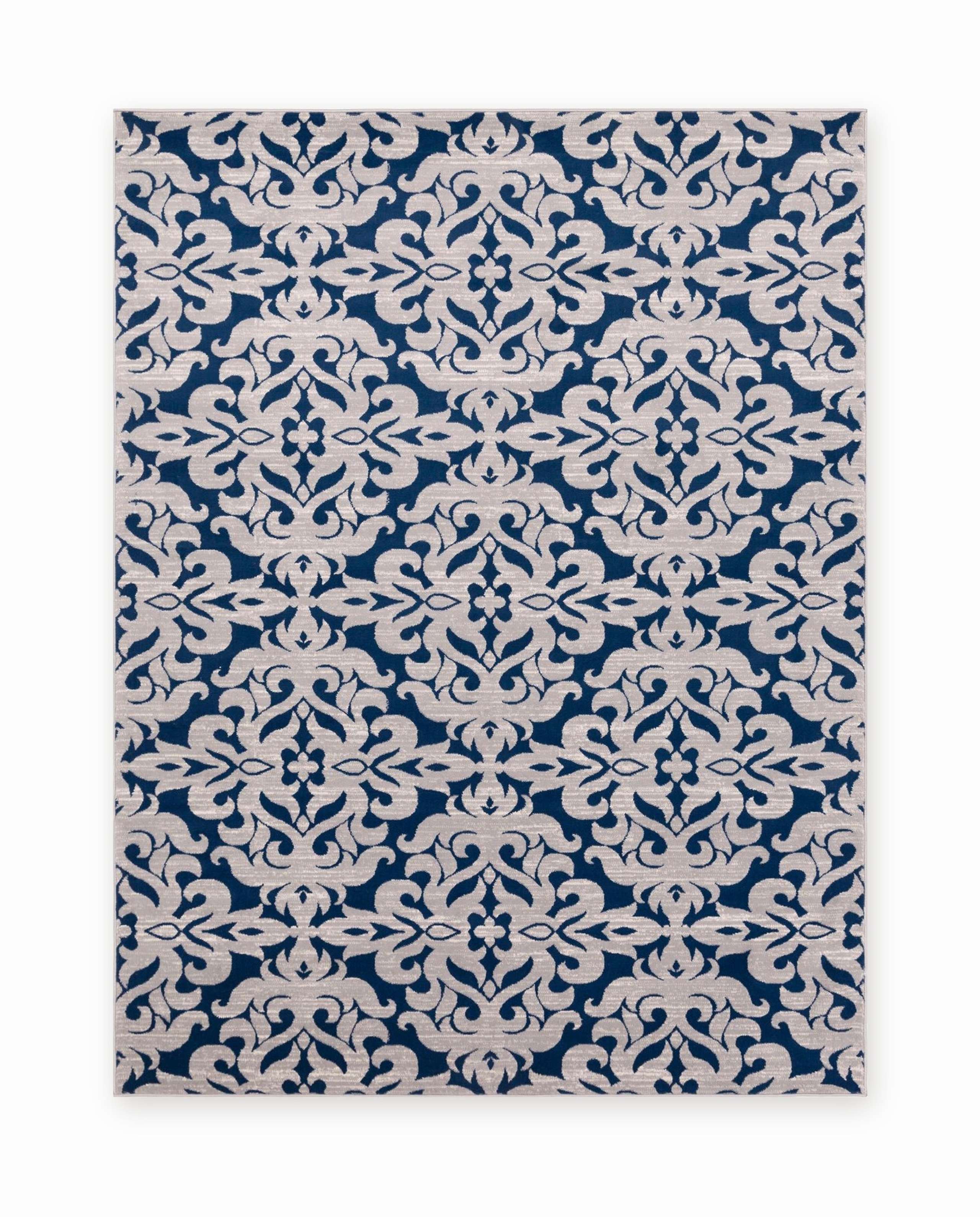 Navy Damask