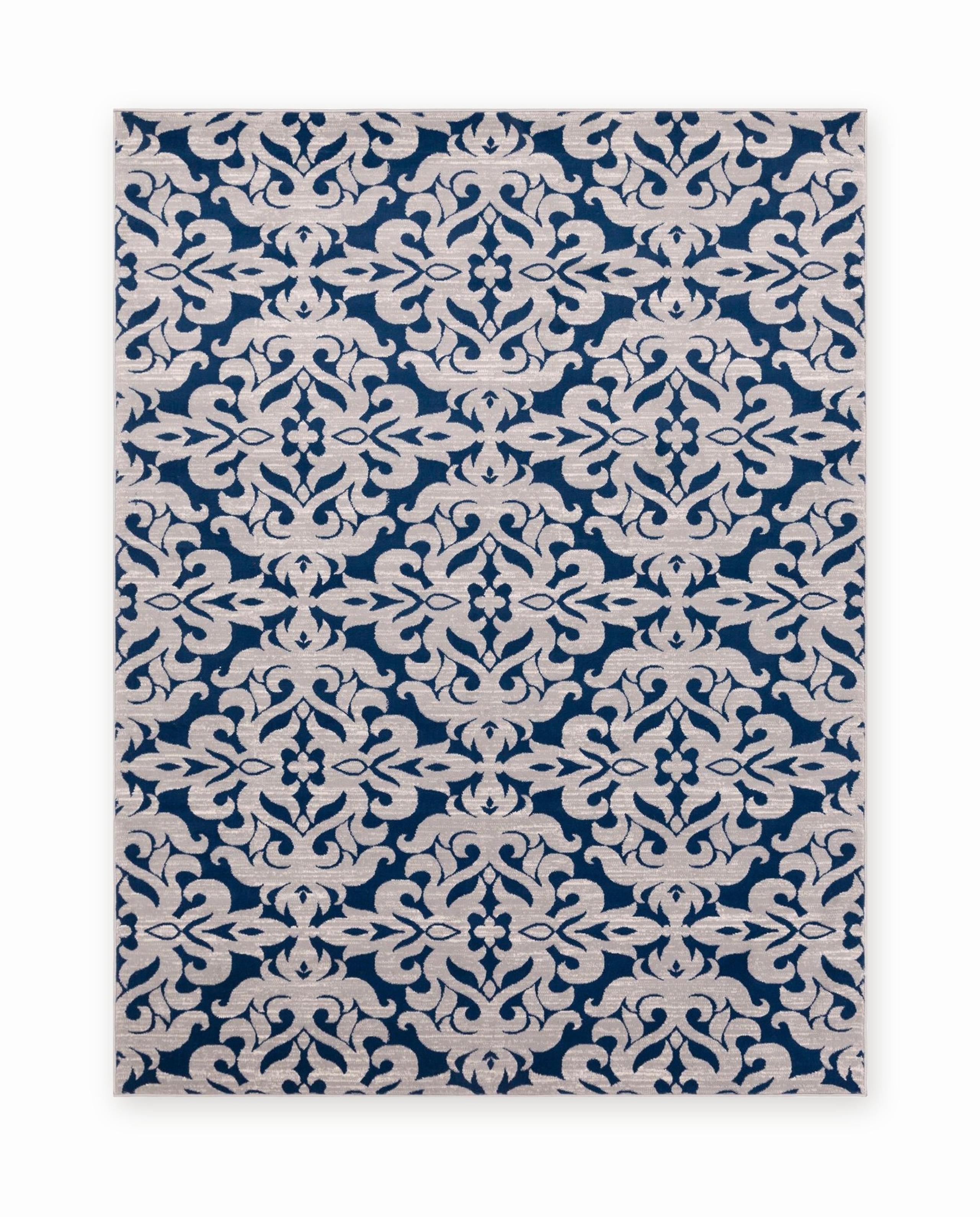 Navy Damask