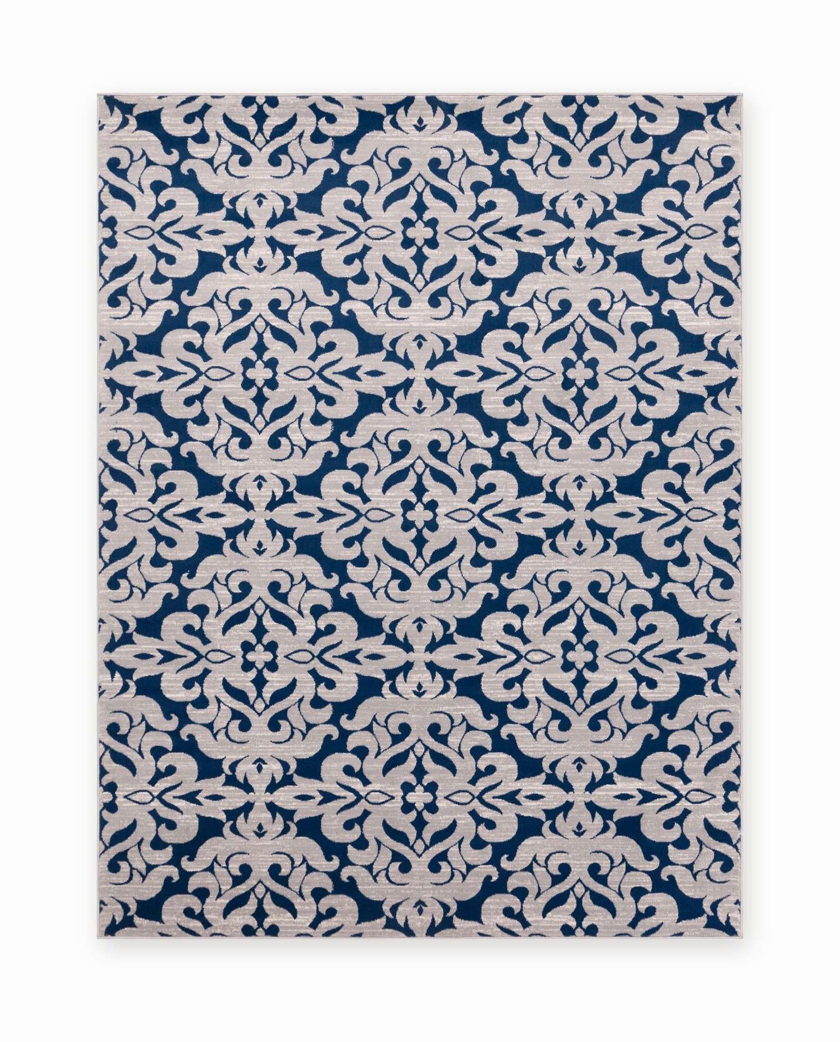 Navy Damask