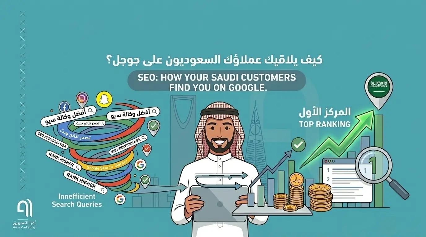 SEO  كيف يلاقيك عملاؤك السعوديين على جوجل؟
