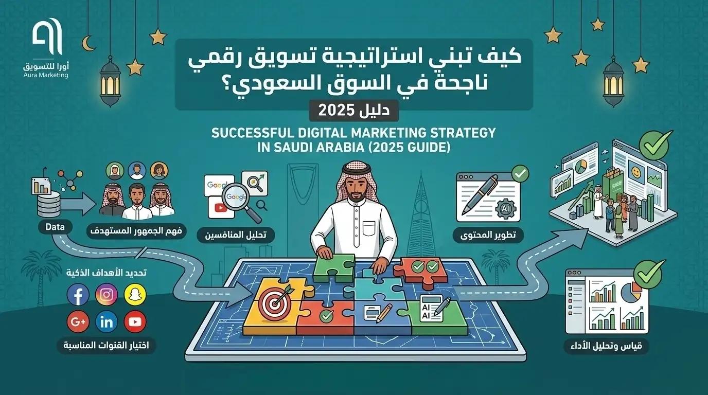 كيف تبني استراتيجية تسويق رقمي ناجحة في السوق السعودي (دليل 2025)