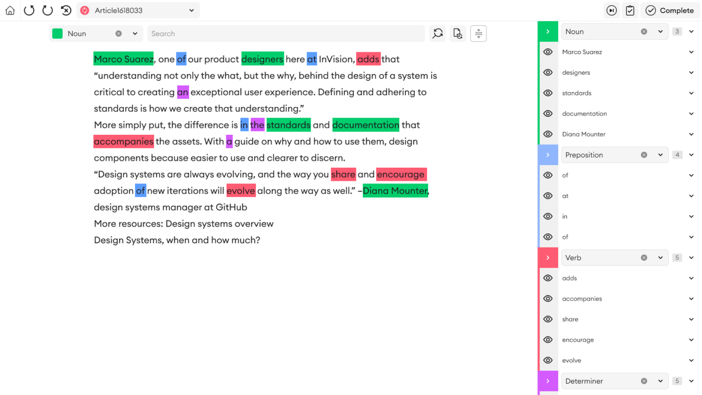 part-of-speech tagging