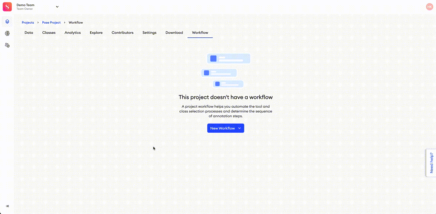 keypoint workflow setup