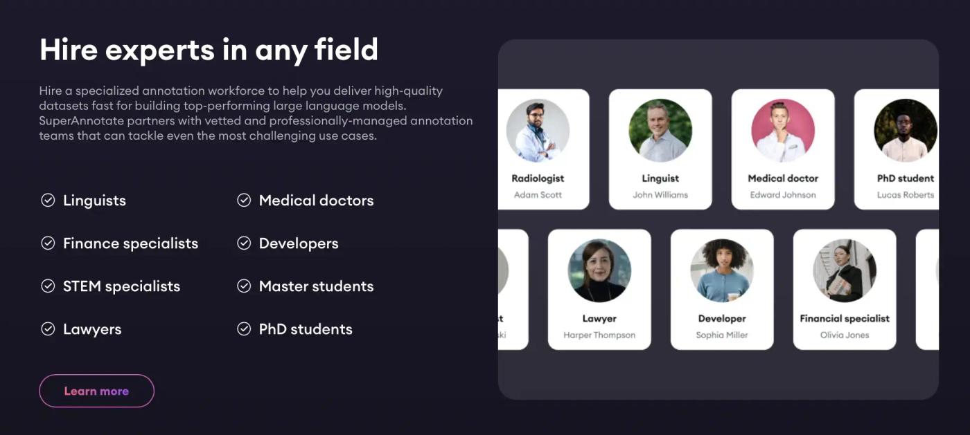 superannotate expert workforce