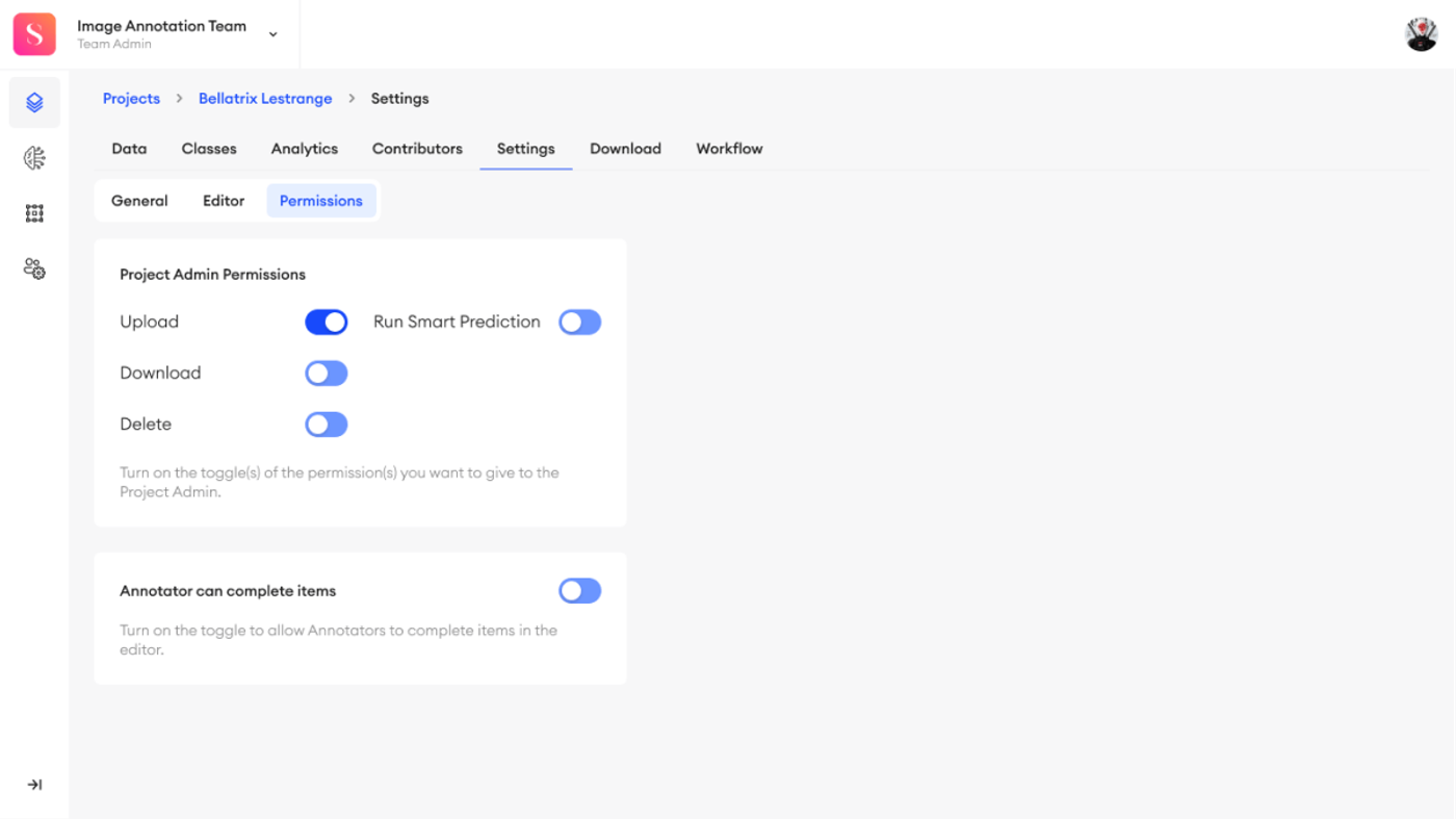 permissions sub-tab