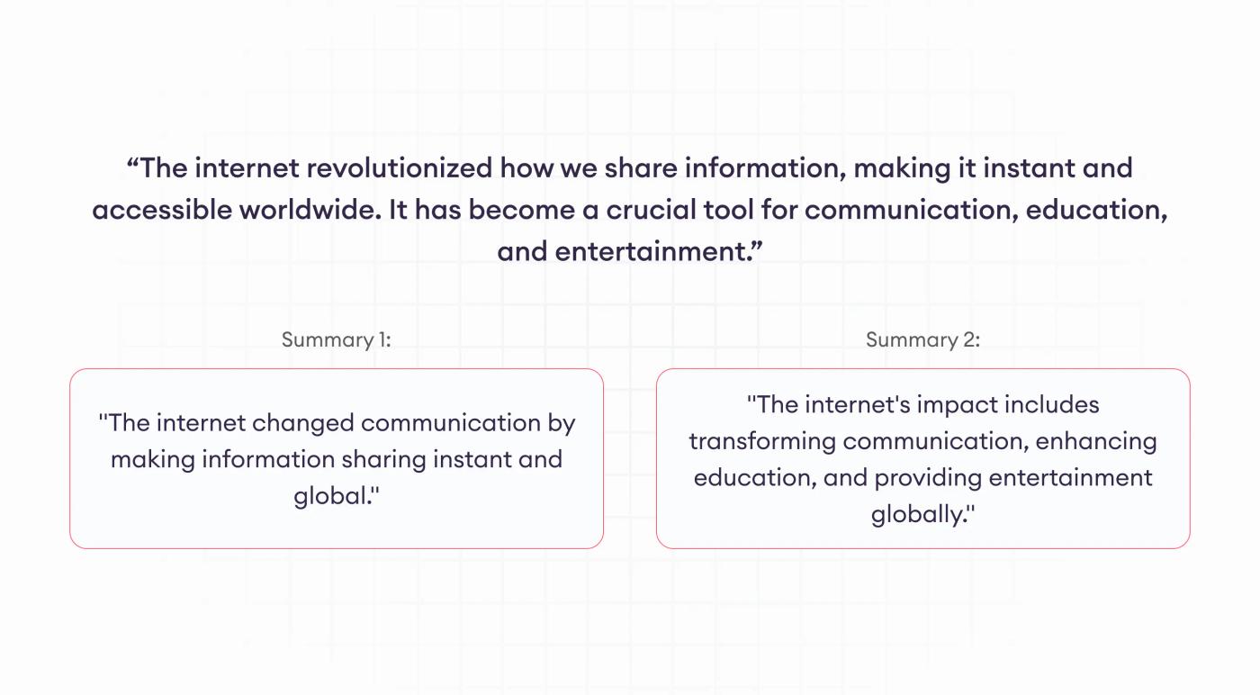 text two summaries