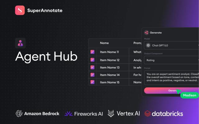 connect ai models to superannotate with agent hub