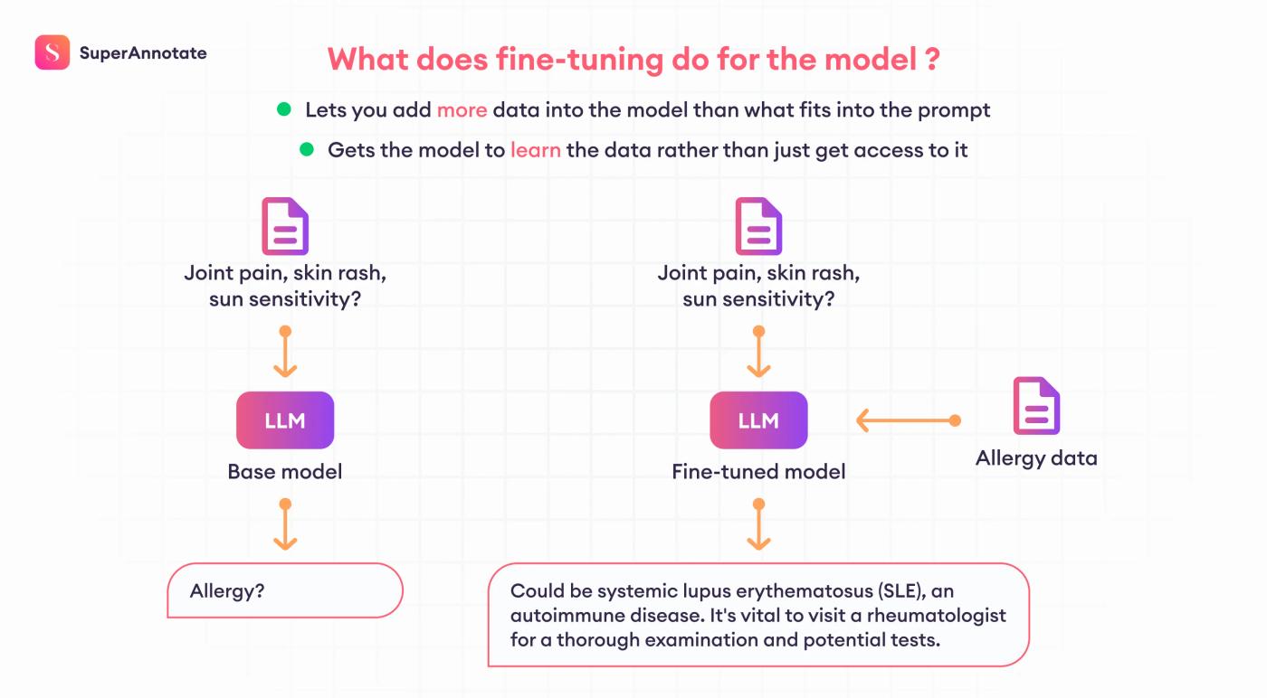 what does fine tuning do for the model
