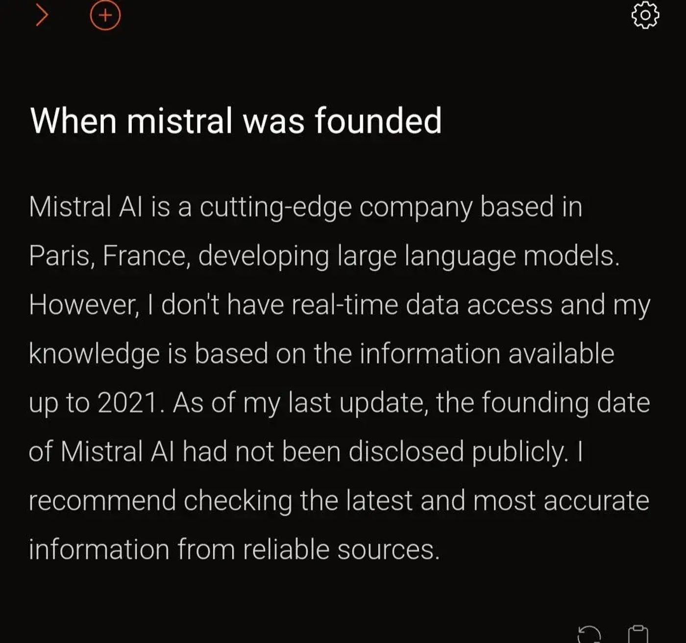mistral response