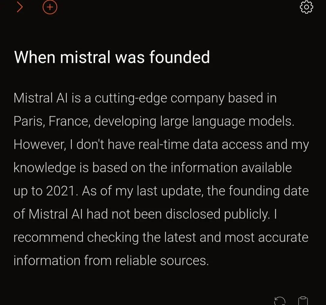 mistral response