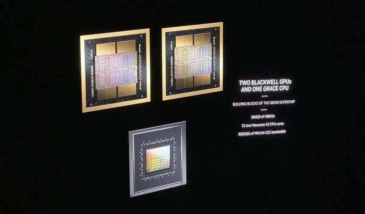 two blackwell gpus and one grace cpu