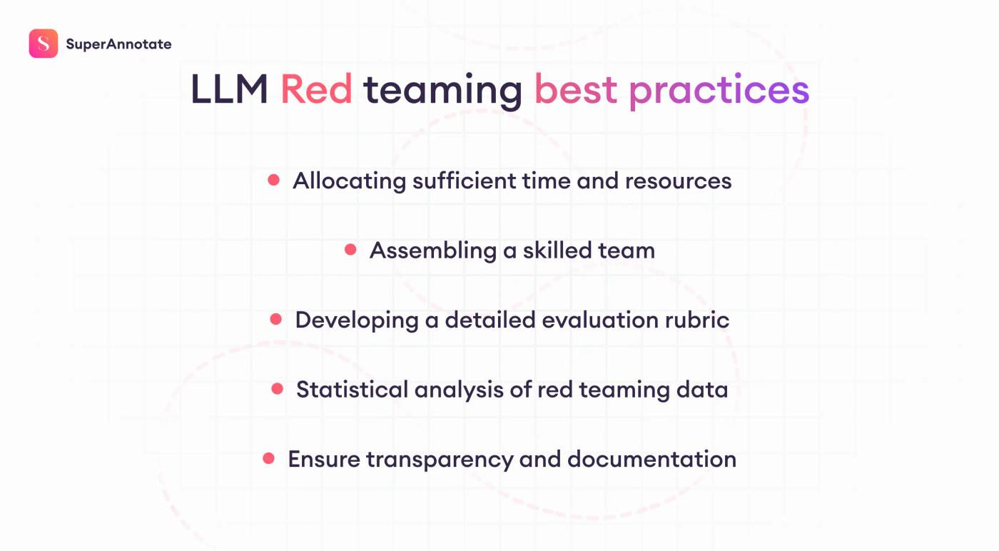 llm red teaming best practices