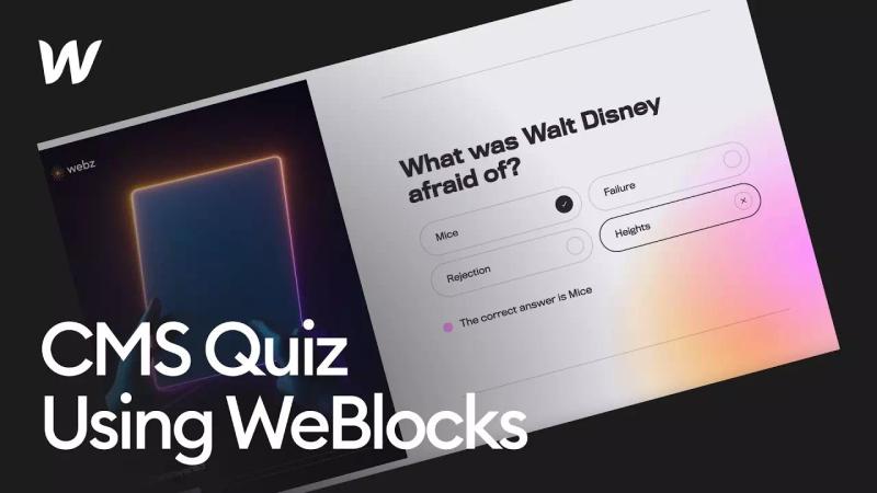 Building a CMS Quiz in Webflow using WeBlocks