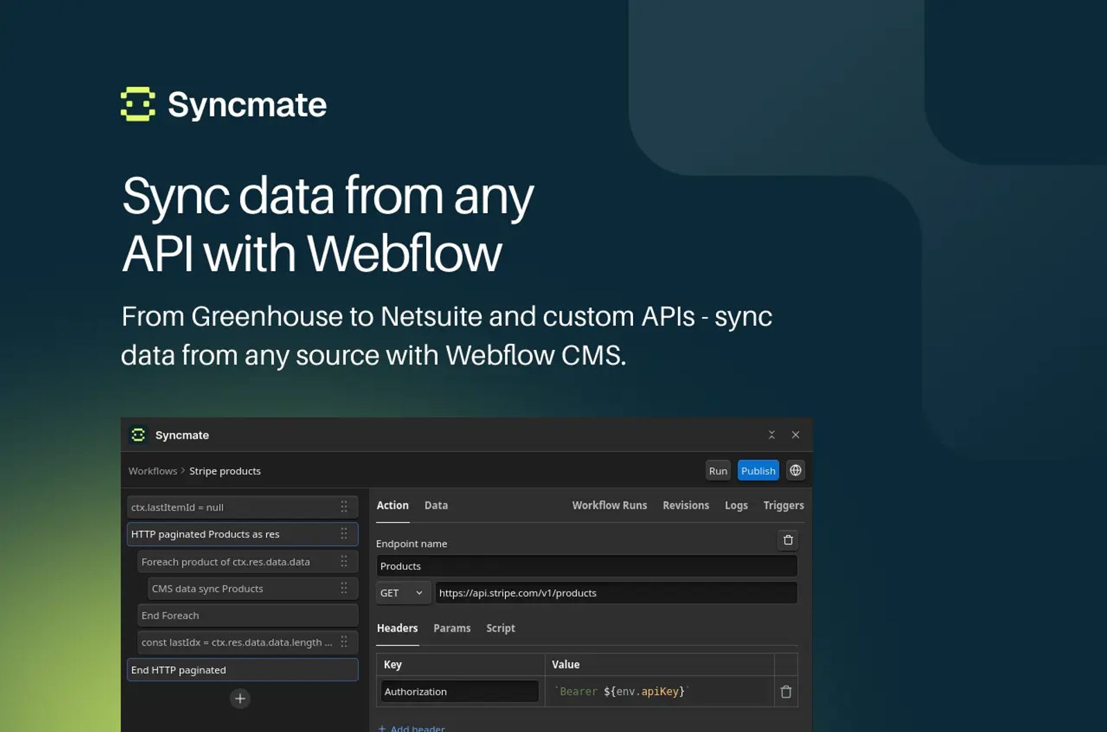 Syncmate Webflow App