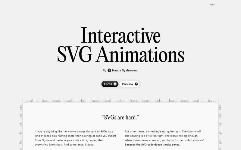 Interactive SVG Animations