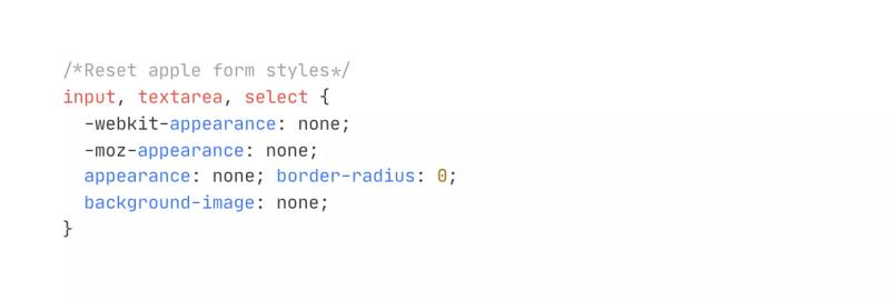 Resetting Apple Default Form Styles