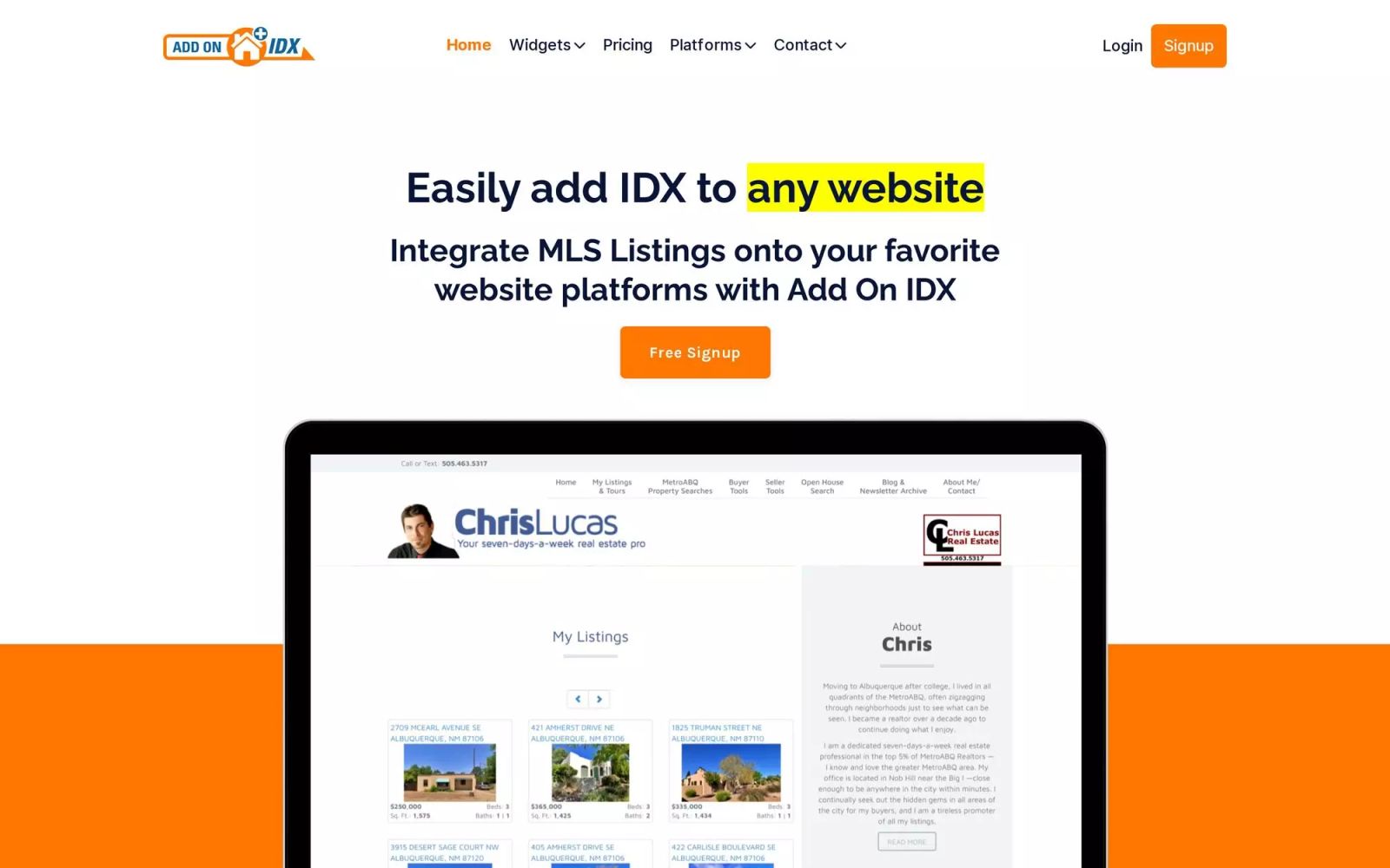 Add on IDX