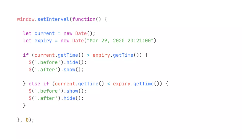 Show/Hide Based on Date/Time