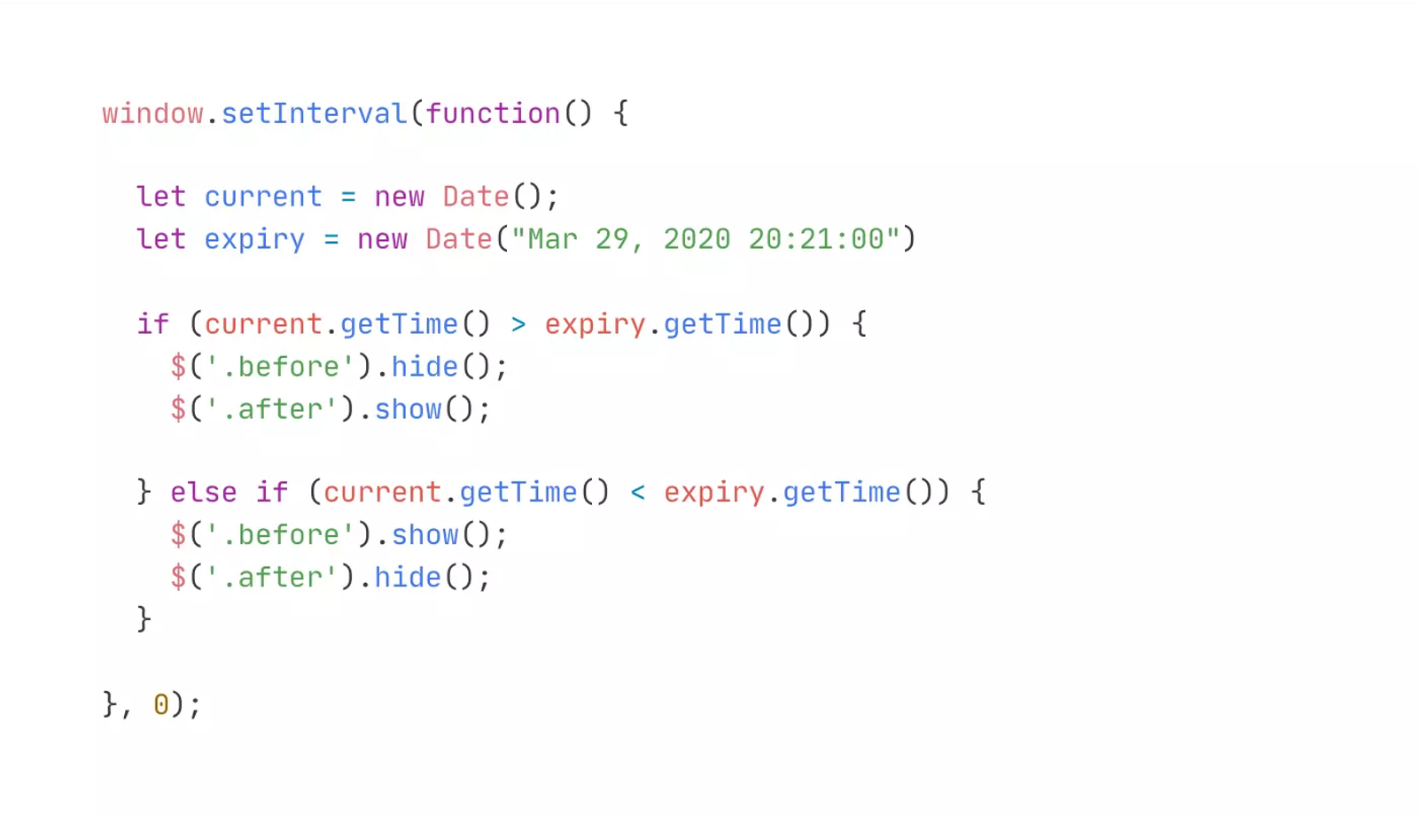 Show/Hide Based on Date/Time