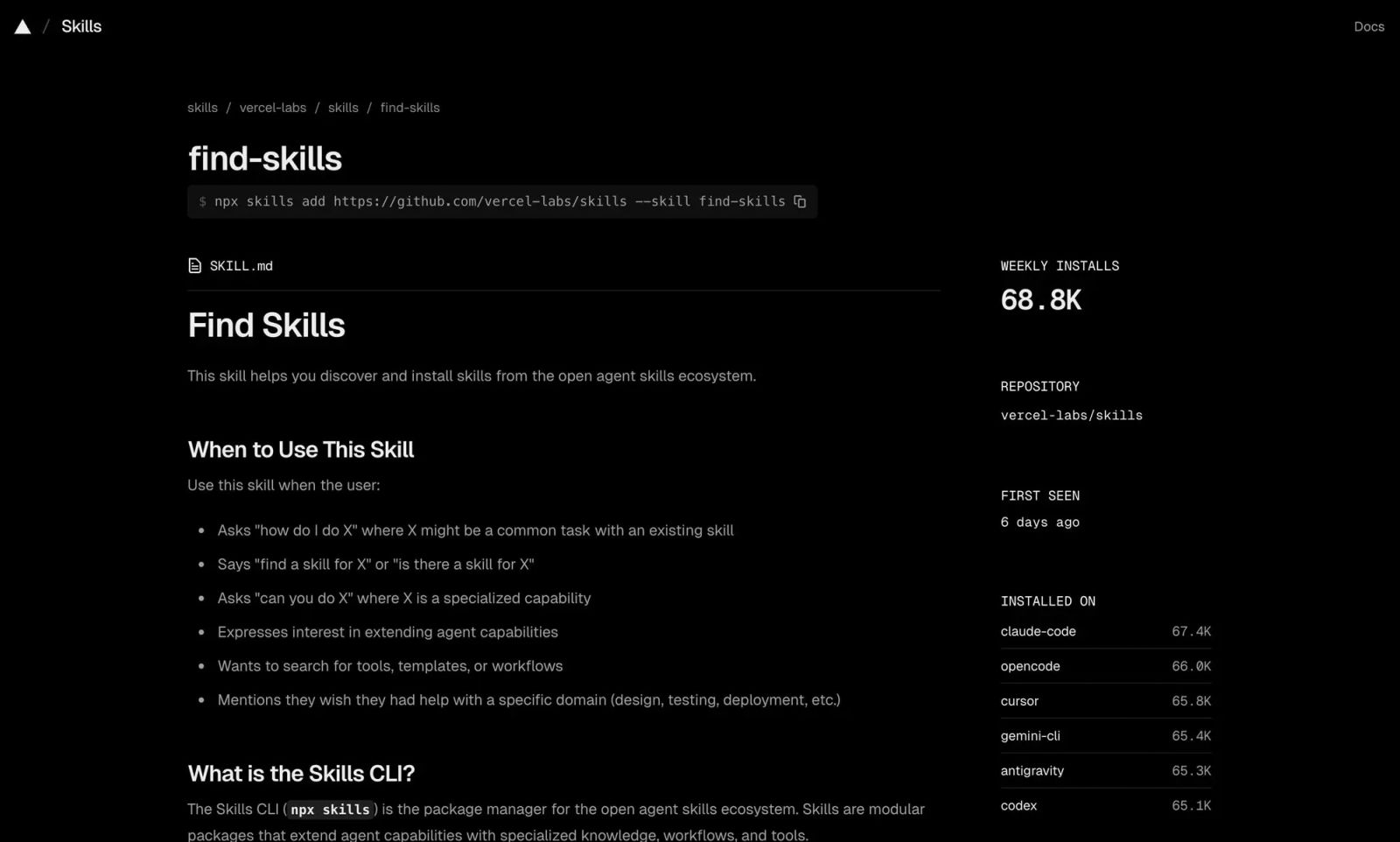 find-skills skill