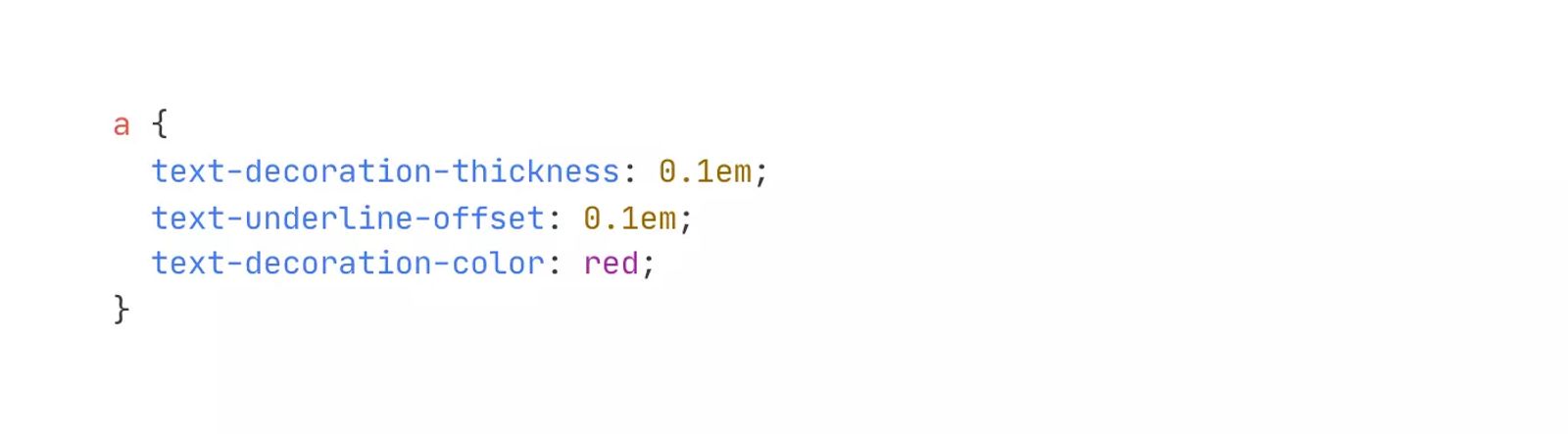 Custom Text Underline Offset, Size and Color