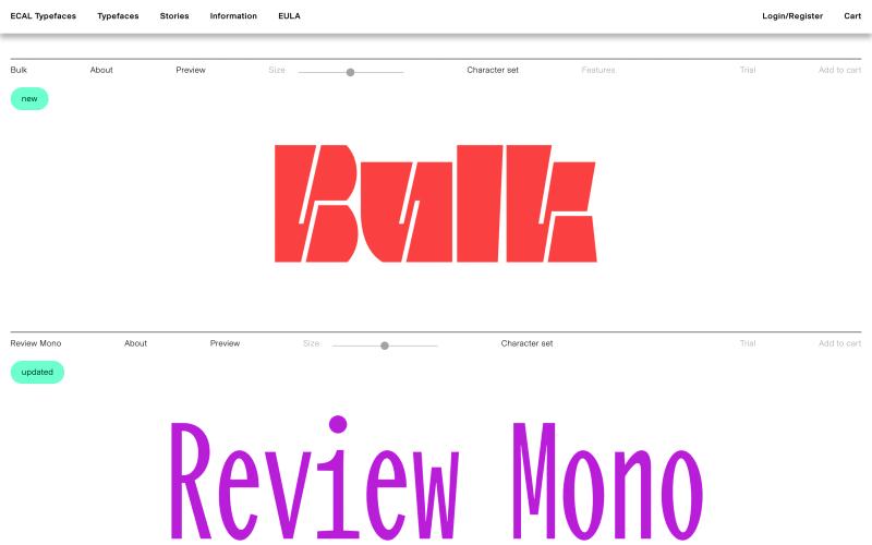 ECAL Typefaces