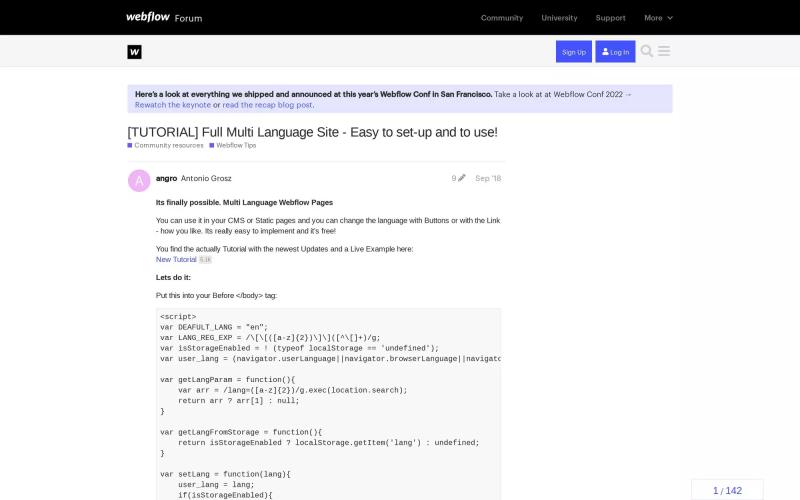 Full Multi Language Site