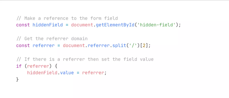 Set Referrer URL as Hidden Input