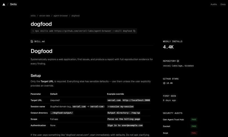 dogfood by vercel-labs