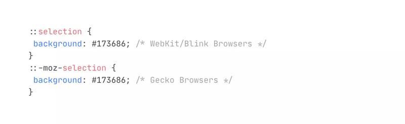 Customizing Text Selection Color