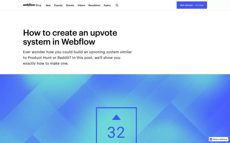 Upvoting System in Webflow