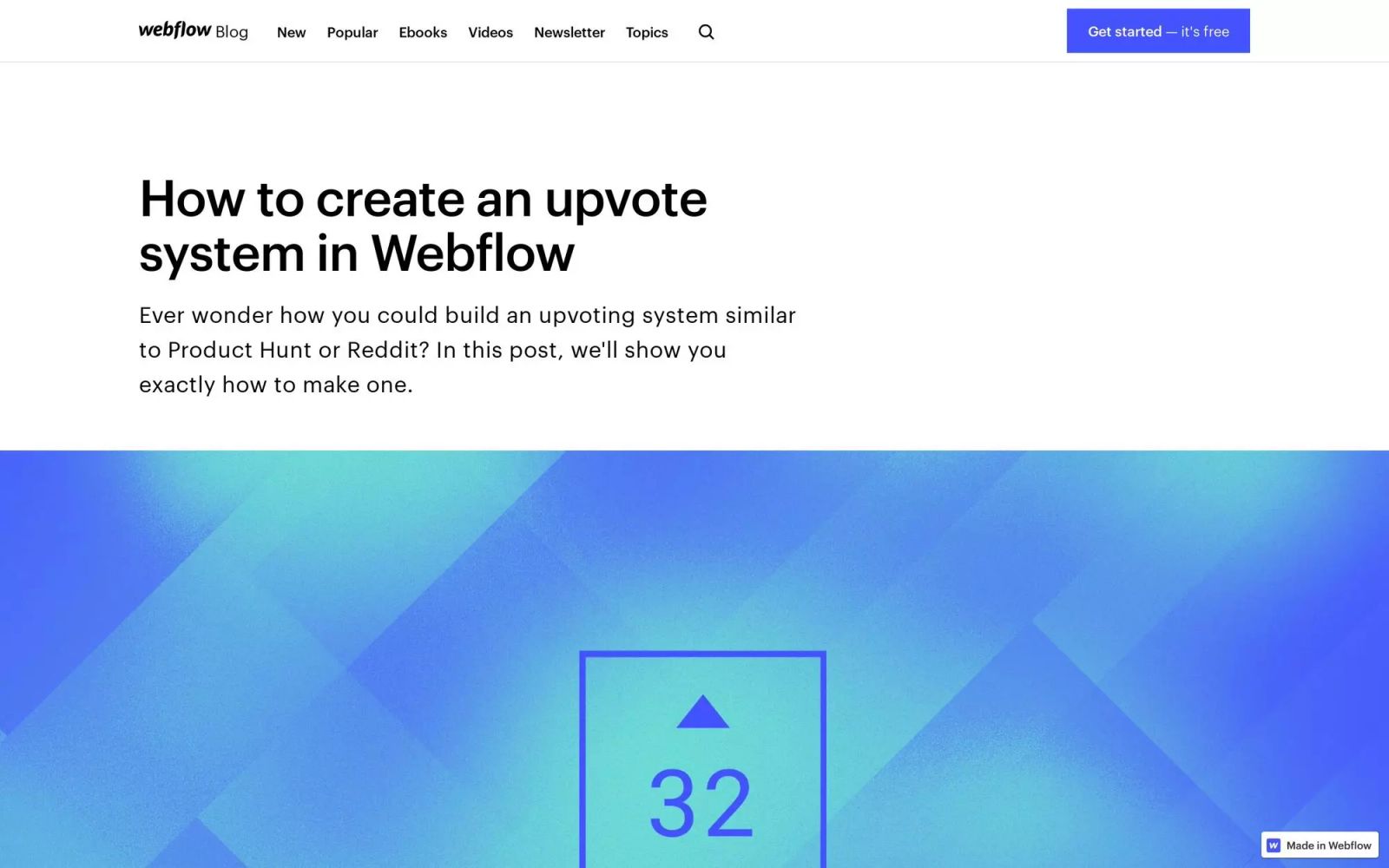 Upvoting System in Webflow