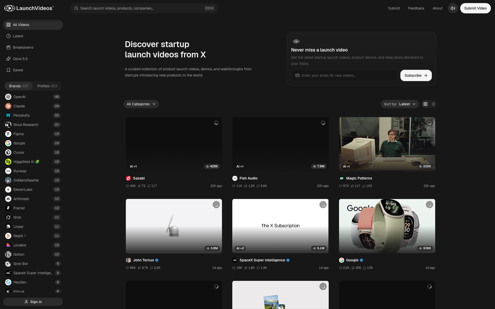 Launch Videos Gallery