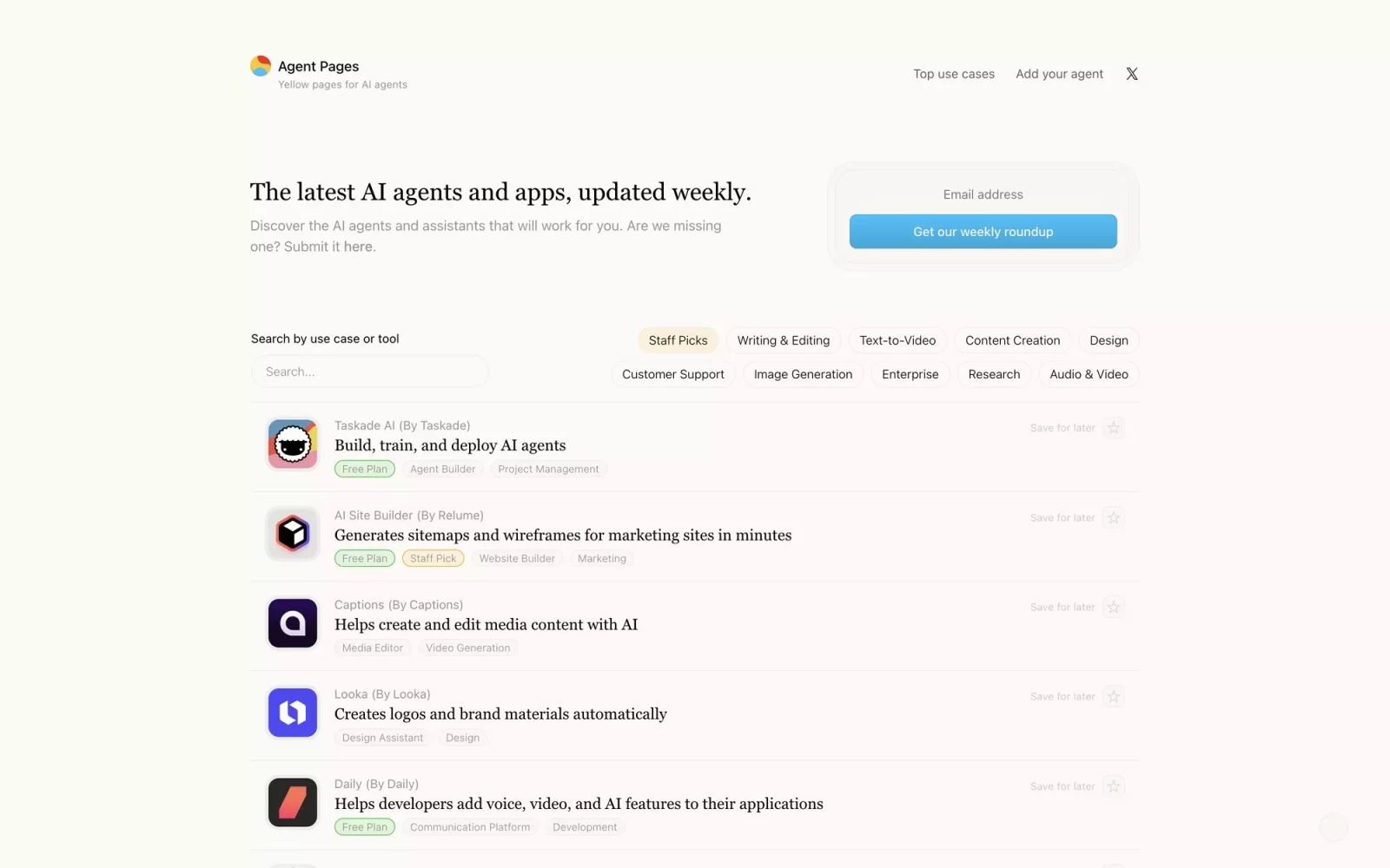 Agent Pages