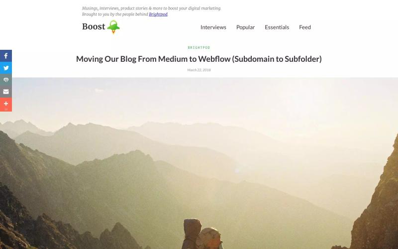 Moving Our Blog From Medium to Webflow (Subdomain to Subfolder)