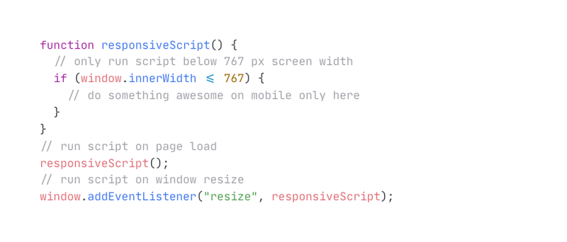 Run Javascript on Mobile Only