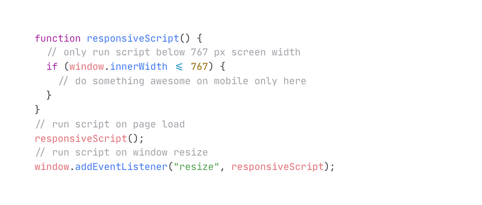 Run Javascript on Mobile Only