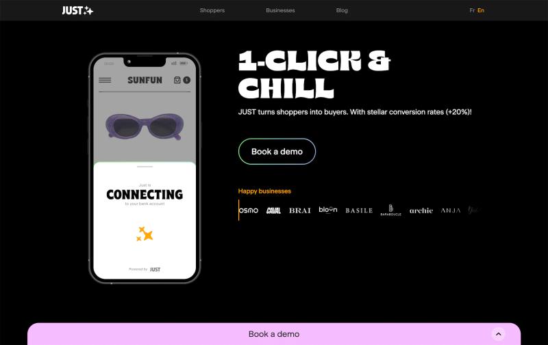 JUST - 1-click payment solution