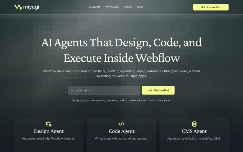 Miyagi Webflow App