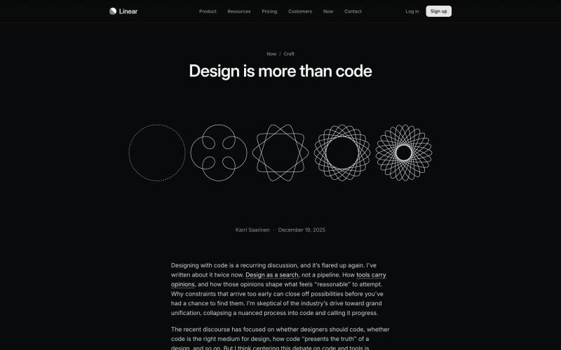 Design is more than code