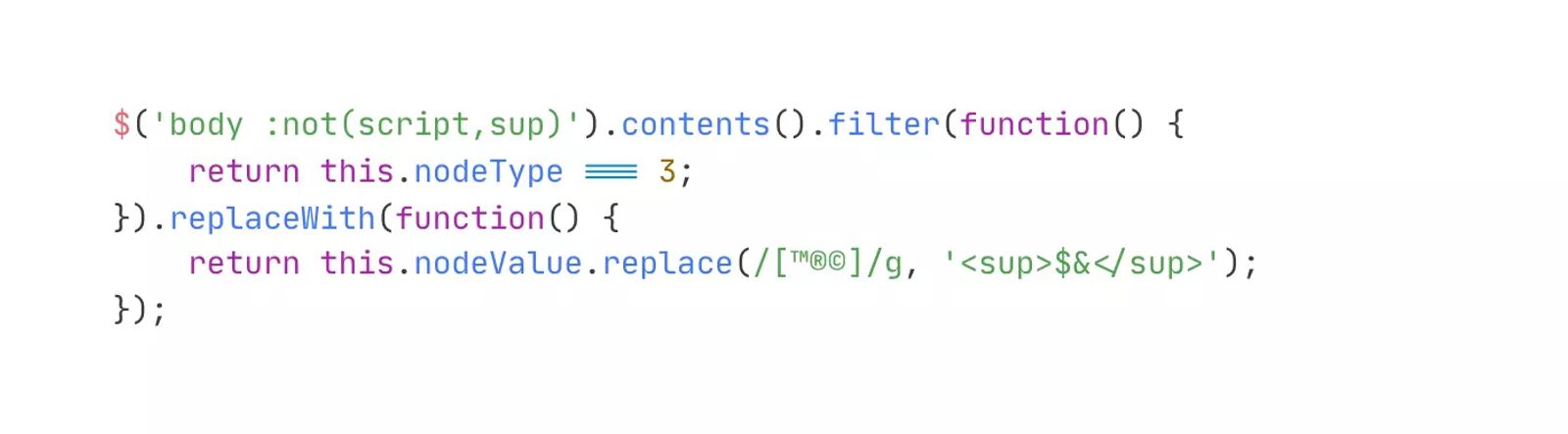 Superscript All Registered(®) Trademark Characters