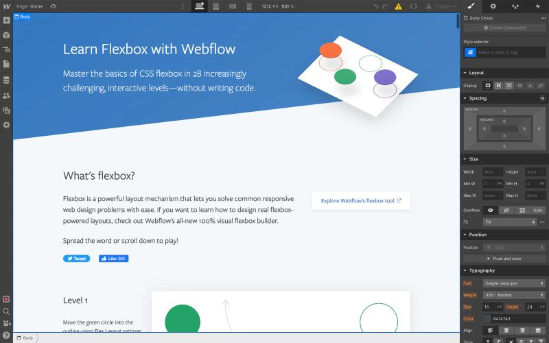 Webflow Flexbox Game