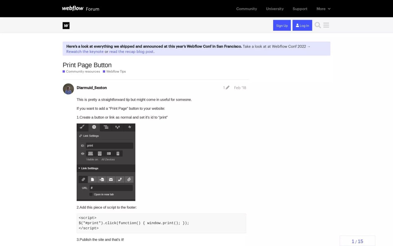Print Page Button - Resources / Tips, Tricks & Tutorials - Webflow Forums