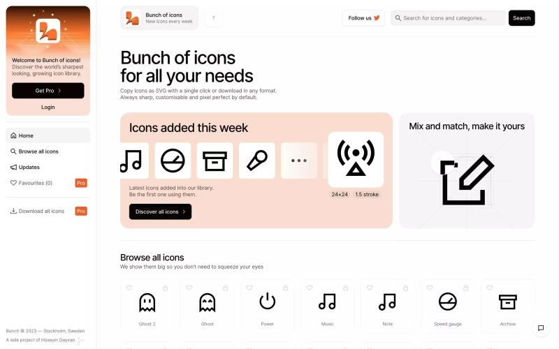 Bunch of icons — Growing library of pixel perfect icons
